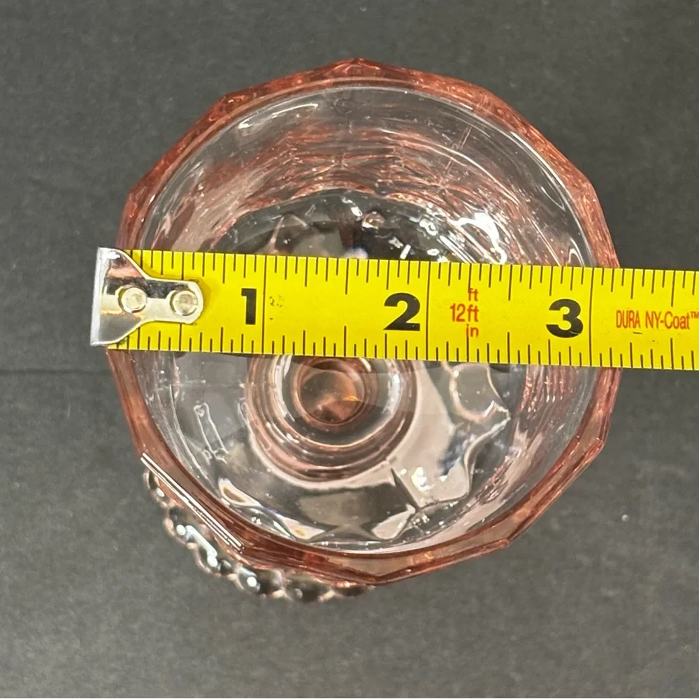 Anthropologie Savannah Wine Glass Pink Hand Blown Glass NEW